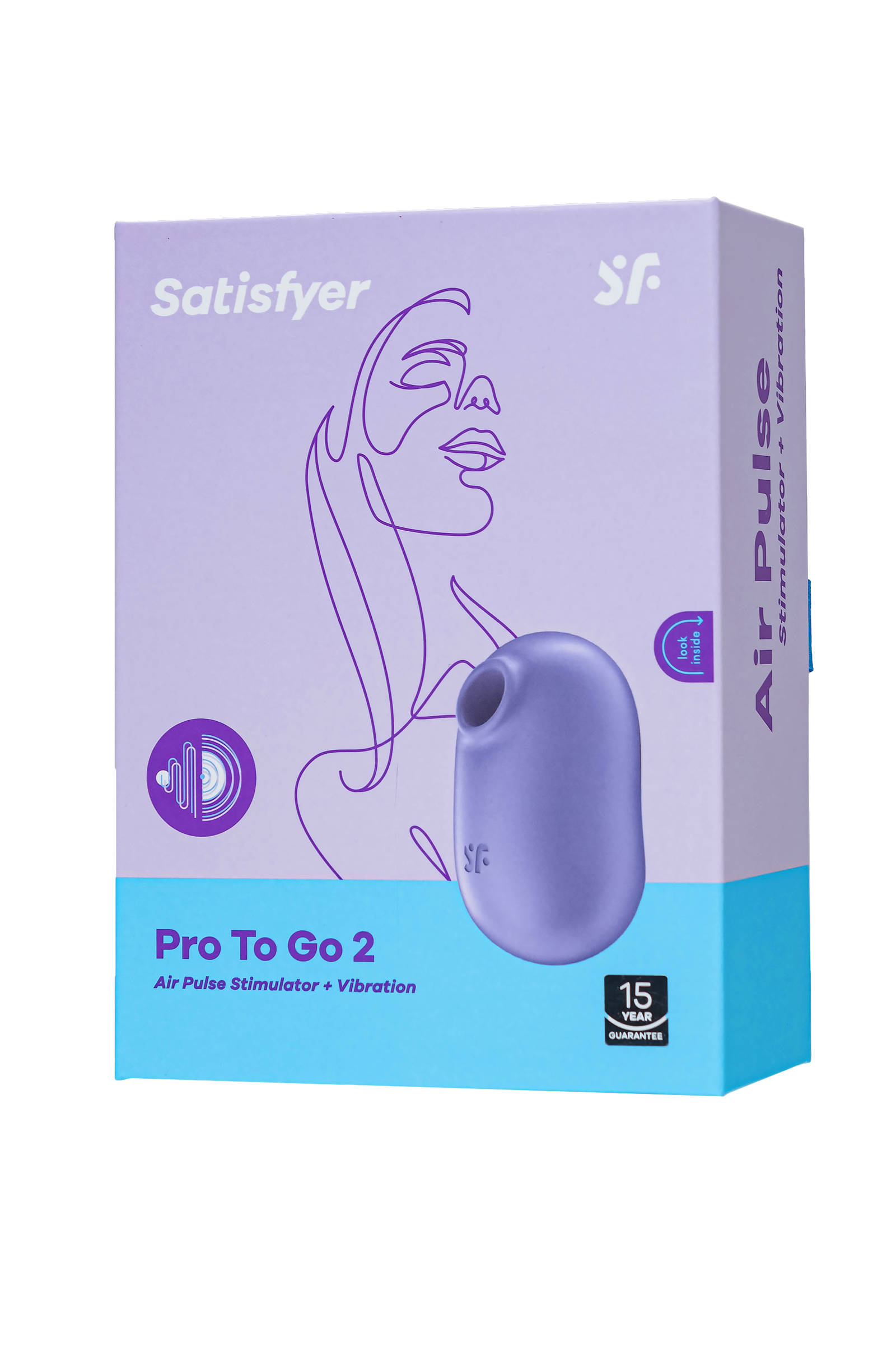 Вакуумный стимулятор клитора с вибрацией Satisfyer Pro To Go 2, фиолетовый