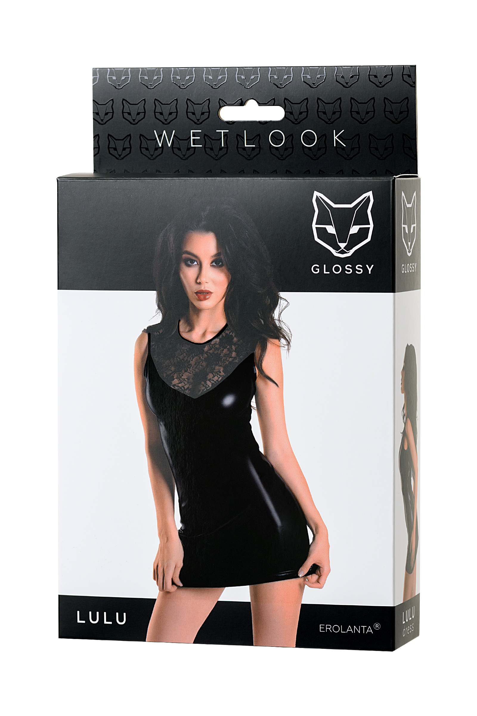 Платье Erolanta Glossy Lulu из материала Wetlook, черное, XL