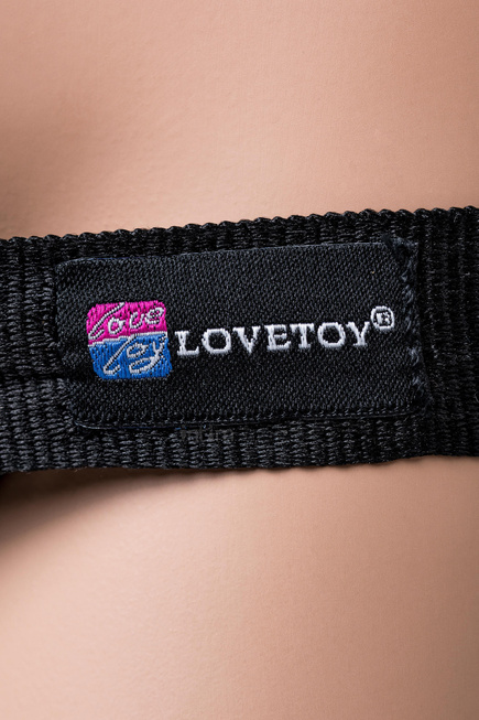 Страпон на креплении LoveToy с поясом Harness, телесный, 17 см от IntimShop