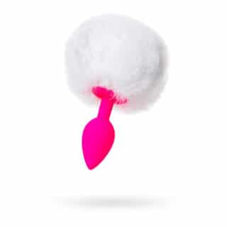 Анальная пробка с хвостом Toyfa ToDo Sweet bunny, розово-белый
