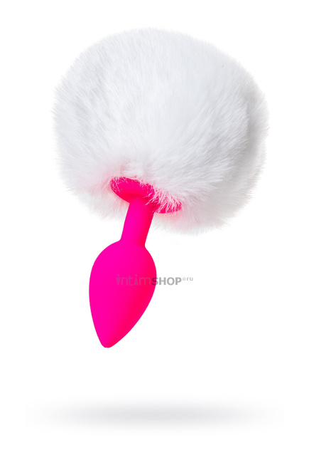 фото Анальная пробка с хвостом Toyfa ToDo Sweet bunny, розово-белый