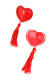 Пэстис Erolanta Lalit в форме сердец с кисточками, красные