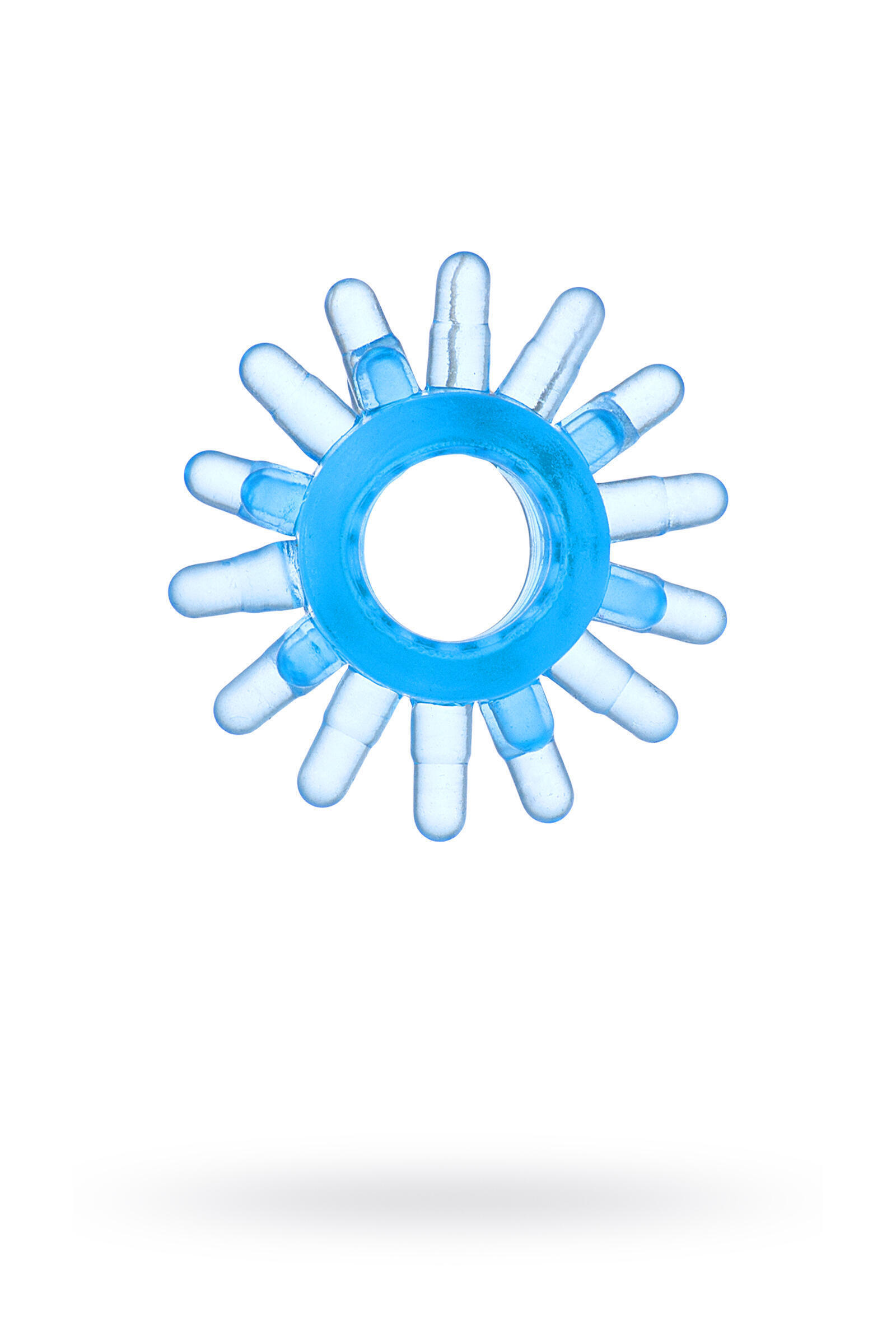 Эрекционное кольцо Toyfa с шипами, синее