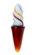 Фаллоимитатор двусторонний Sexus Glass, янтарно-разноцветный