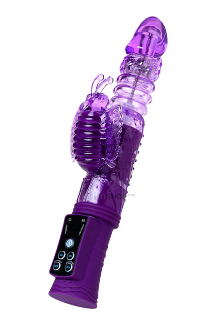 Фрикционный вибратор-кролик с ротацией Toyfa A-Toys High-Tech fantasy, фиолетовый