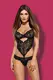 Боди Obsessive Alluria teddy, Чёрный, L/XL
