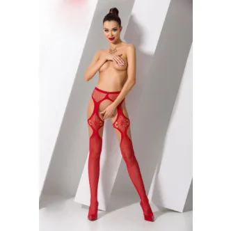 Чулки Passion Erotic Line S 023 Red, Красный, One size