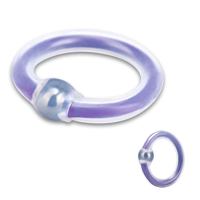 Эрекционное Кольцо Erotic Fantasy на Пенис с Шариком, фиолетовое