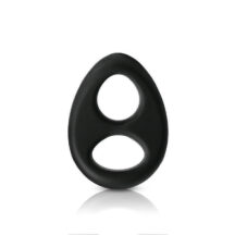 Эрекционное Кольцо Renegade - Romeo Soft Ring с двумя отверстиями, черный 