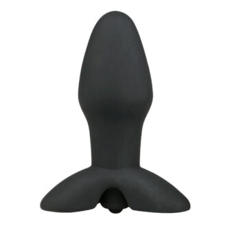 Анальная вибропробка Easytoys Vibrating Silicone Buttplug, черный