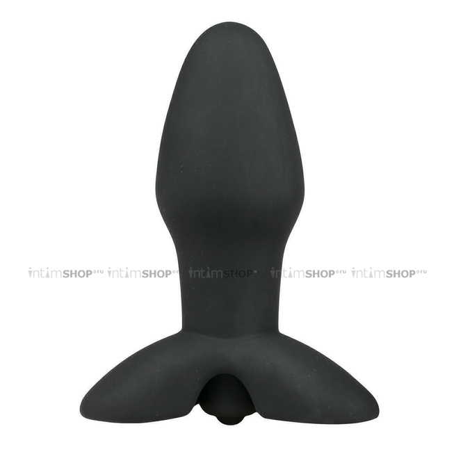 

Анальная вибропробка Easytoys Vibrating Silicone Buttplug, черный