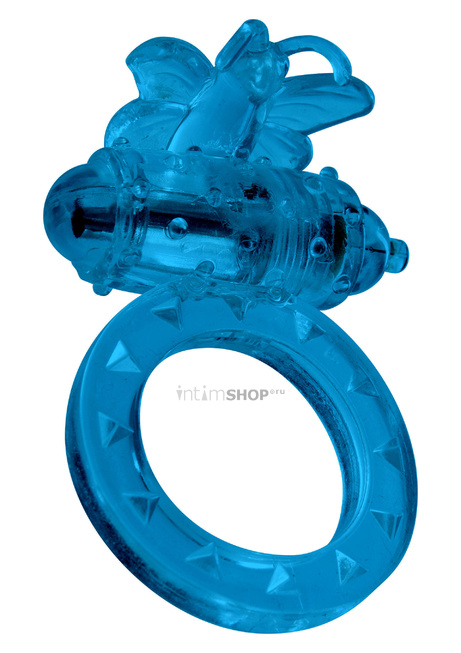 Эрекционное виброкольцо Toy Joy Flutter-Ring, синий от IntimShop