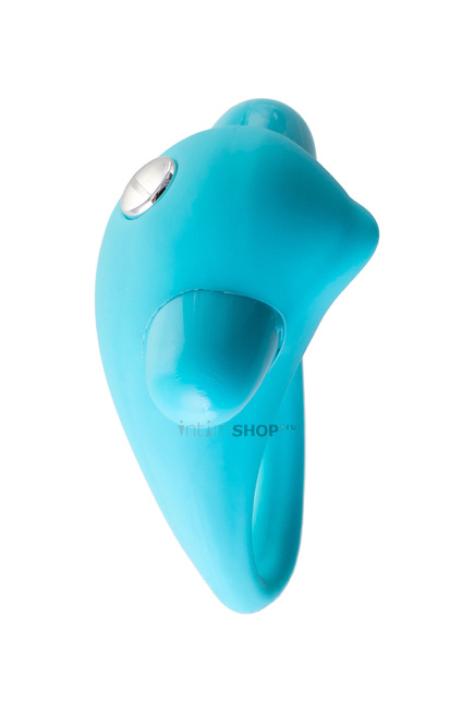 Эрекционное кольцо Toyfa A-Toys с вибростимуляцией, голубое - фото 4