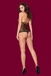 Боди Obsessive 876-TED-1 teddy, Чёрный, S/M