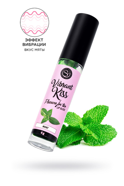 

Блеск для губ с эффектом вибрации Secret Play Vibrant Kiss, мята, 6 г