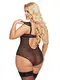 Боди SoftLine Collection Dora, черый, XXL