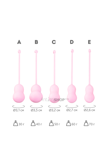 Набор вагинальных шариков Toyfa Flovetta Tulips, розовый - фото 4