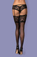Чулки Obsessive Letica stockings, Чёрный, L/XL