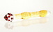 Фаллоимитатор Sexus Glass двусторонний, желтый, 18 см