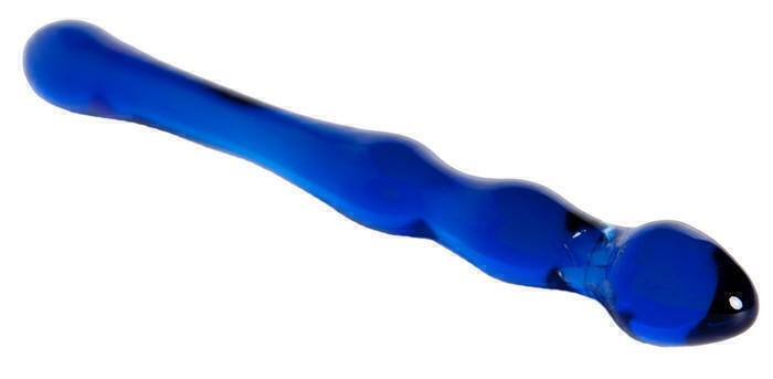 Фаллоимитатор анальный двухсторонний Sexus Glass, синий