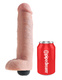 Фаллоимитатор с семяизвержением PipeDream King Cock с мошонкой 25 см, телесный