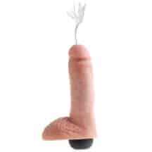 Фаллоимитатор с семяизвержением PipeDream King Cock с мошонкой 20 см, телесный