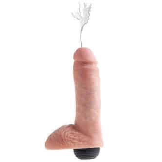 Фаллоимитатор с семяизвержением PipeDream King Cock с мошонкой 20 см, телесный