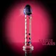 Стимулятор Sexus Glass с точками и синей головкой, бесцветный, 18 см