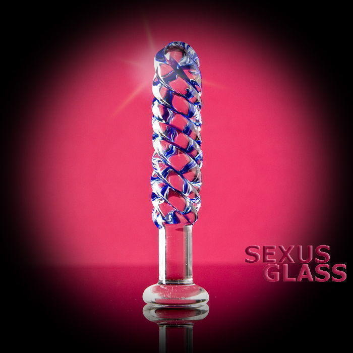 Фаллоимитатор Sexus Glass спиралевидный, прозрычный 
