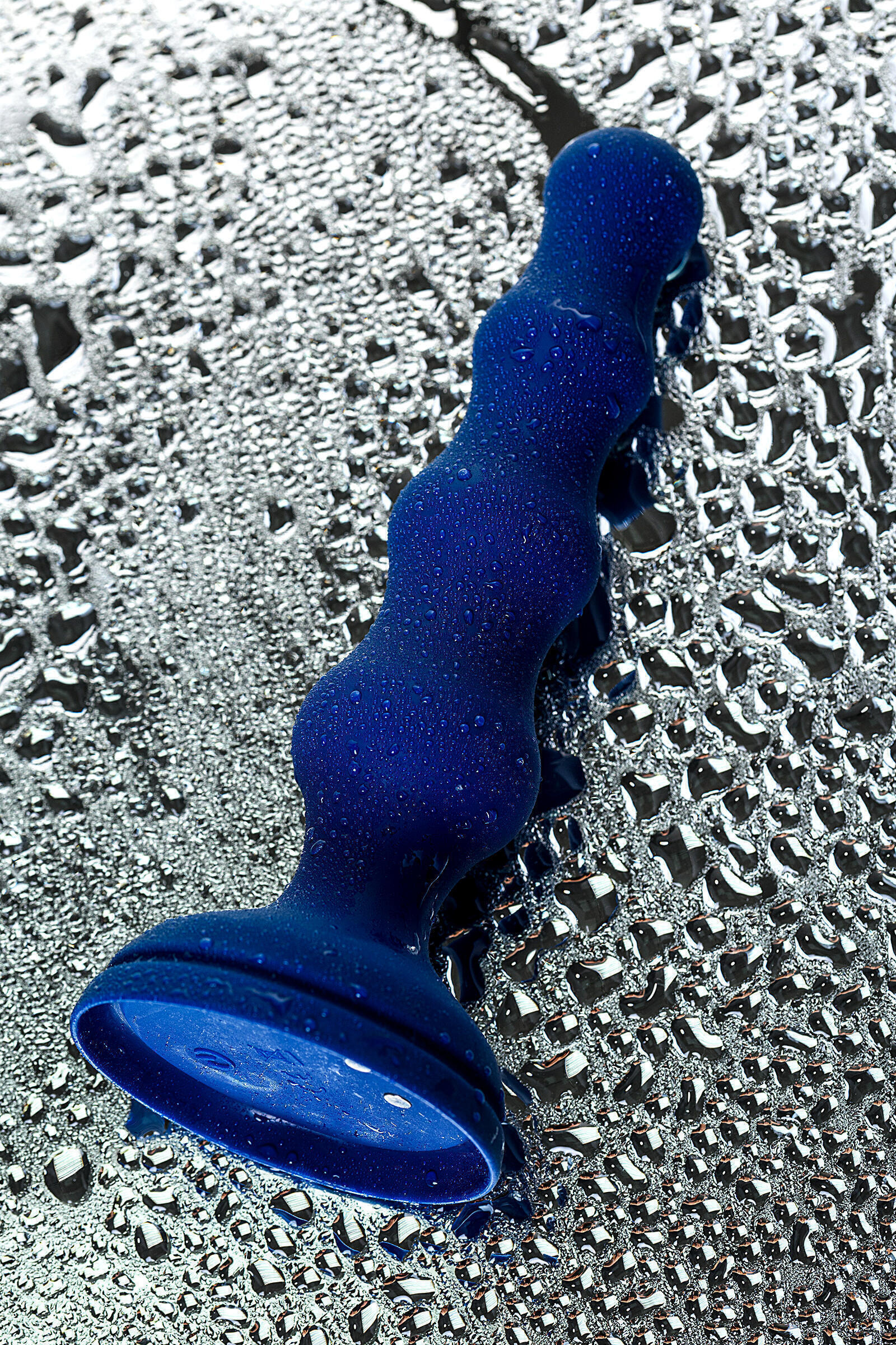 Анальная вибропробка-елочка Toyfa O'Play Wave с пультом ДУ, синий