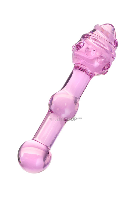 фото Фаллоимитатор Sexus Glass двусторонний, розовый, 17 см