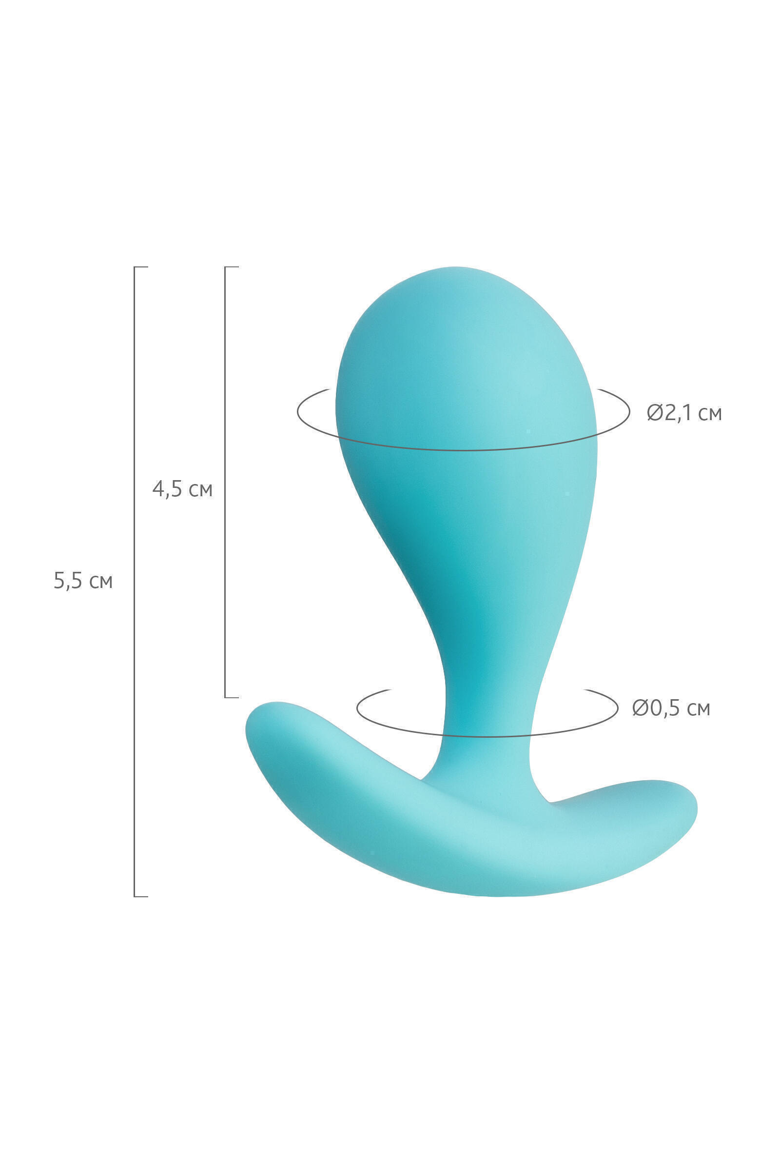Анальная пробка Toyfa ToDo Blob, бирюзовая