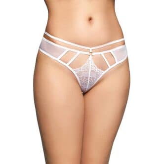 Стринги со стрепами SoftLine Collection S/M, белые