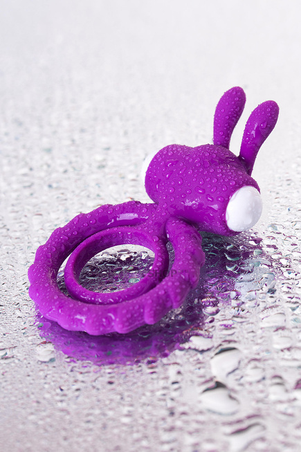 Эрекционное кольцо на пенис Jos Good Bunny, силикон, фиолетовый, 9 см - фото 10
