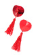 Пэстис Erolanta Cora в форме сердец с кисточками, красные