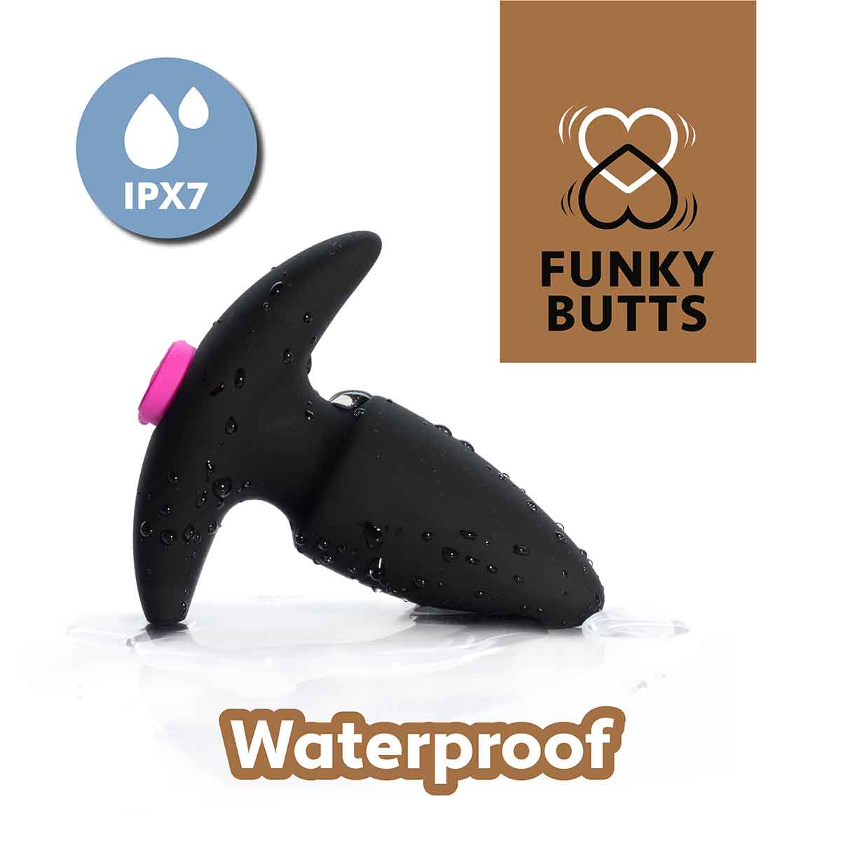 Набор анальных вибропробок FeelzToys FunkyButts с пультом ДУ, черный