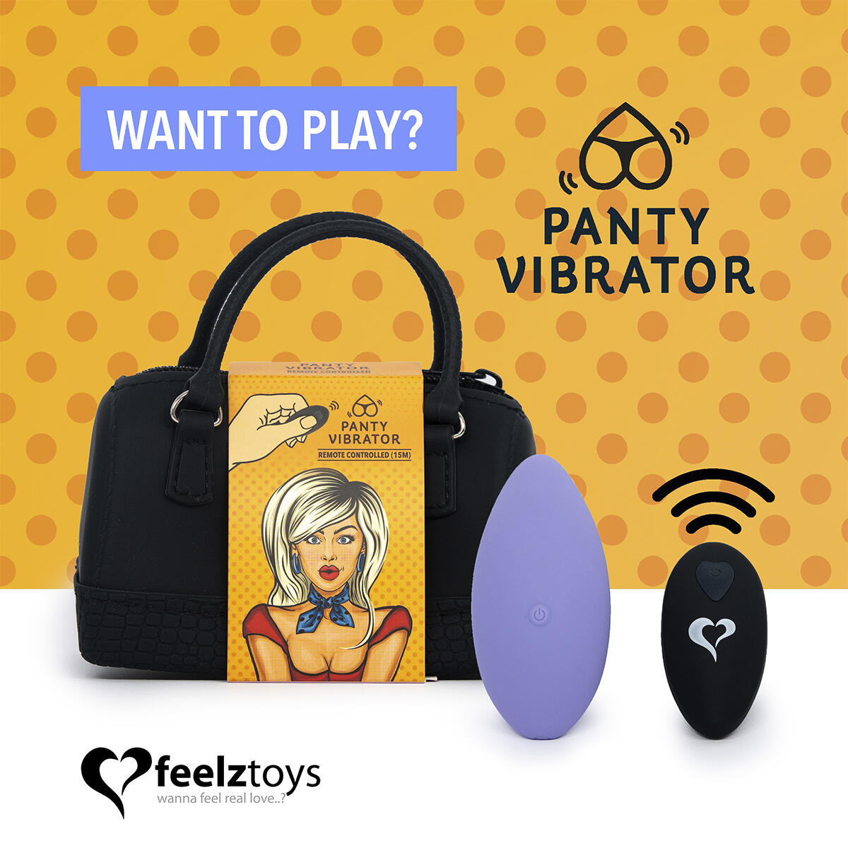 Массажер в трусики FeelzToys Panty Vibe Remote Controlled с пультом ДУ, фиолетовый