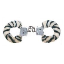 Наручники с мехом Furry Fun Cuffs - Zebra Plush 