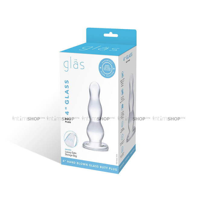 Стеклянная ёлочка Glas 9 см, бесцветная от IntimShop
