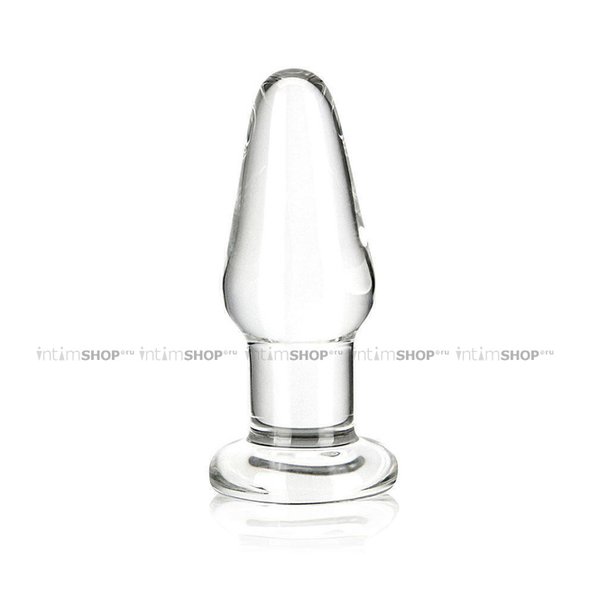 Стеклянная анальная пробка Glas 8 см, бесцветный - фото 1