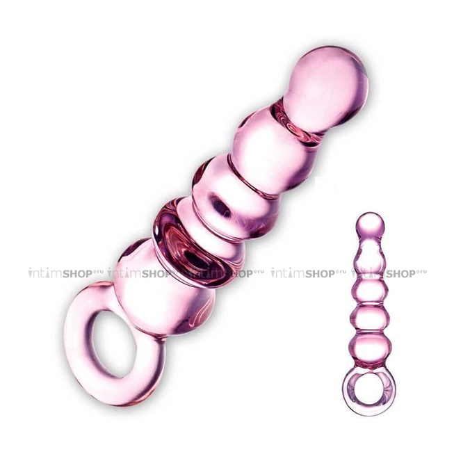 Стеклянная ёлочка Glas Quintessence 18 см, розовый от IntimShop