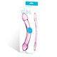 Стеклянный двухголовый стимулятор Glas 19 см, розовый