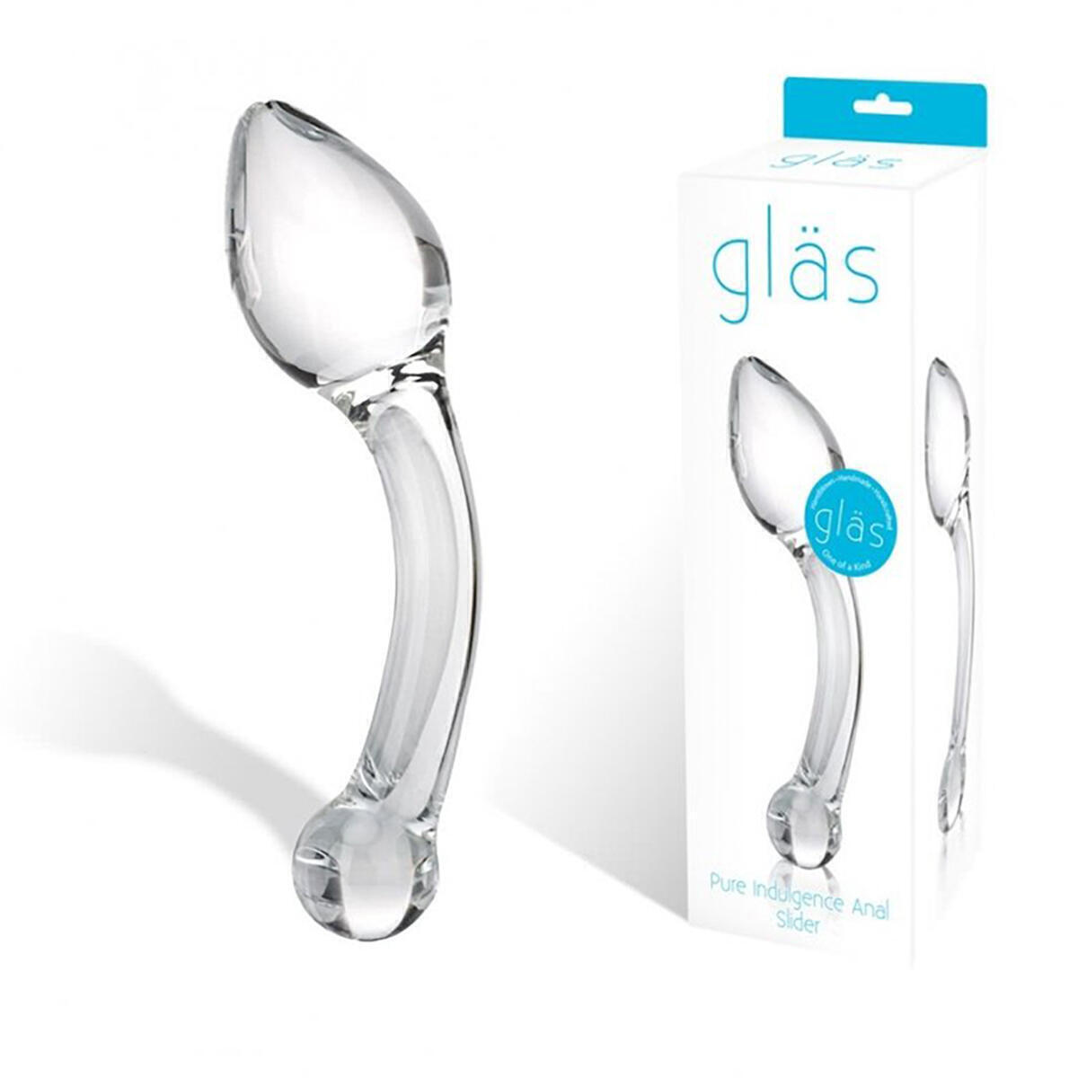 Прозрачная капля для массажа простаты Glas Pure Slider, 20 см