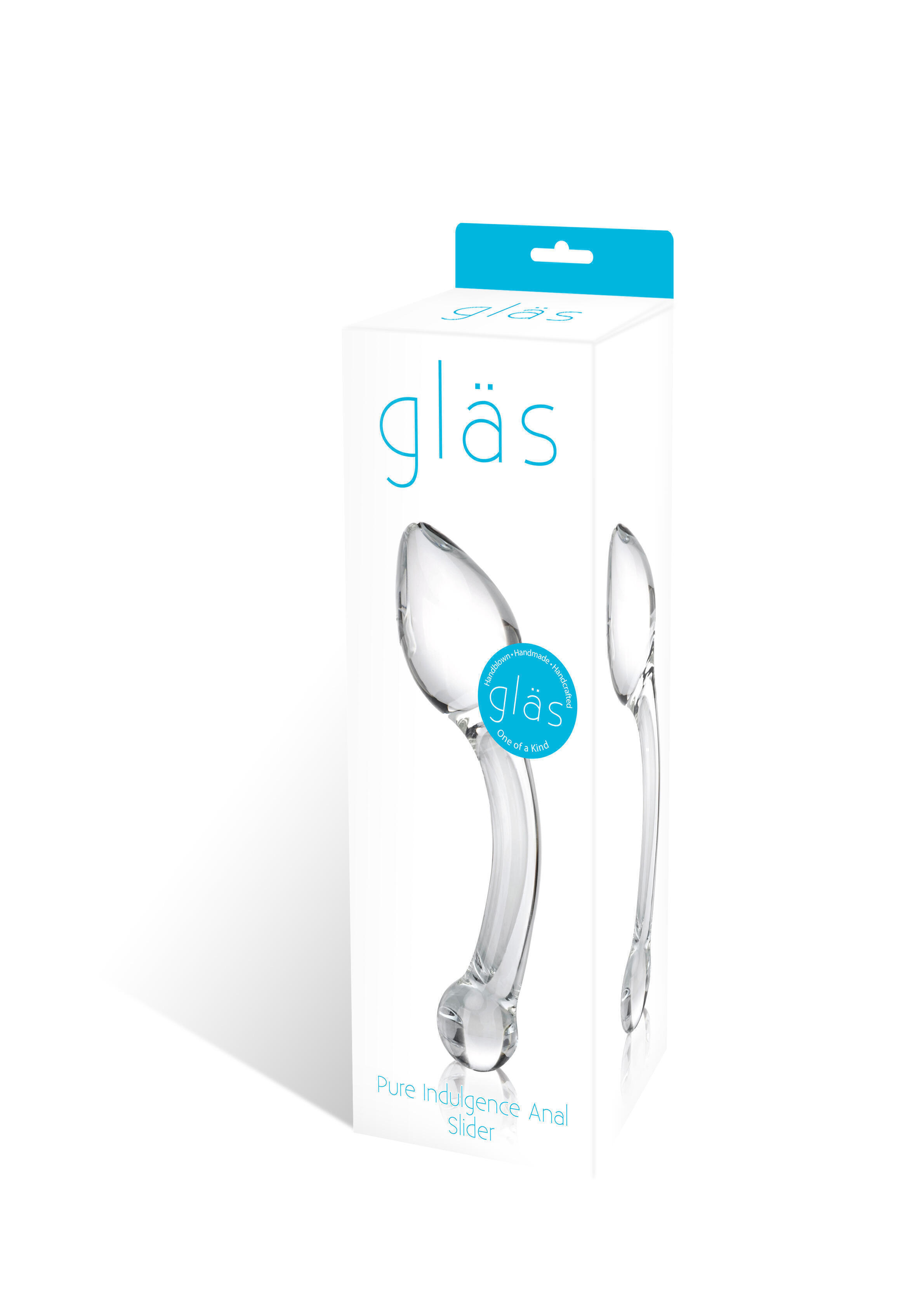 Прозрачная капля для массажа простаты Glas Pure Slider, 20 см