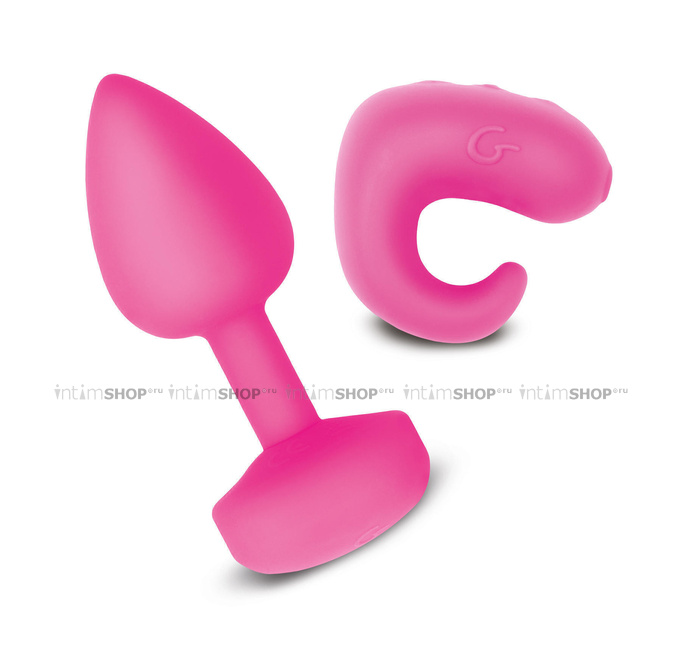 

Набор Gvibe Gkit анальная вибропробка и мини-вибратор на палец, розовый