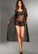 Халатик Livia Corsetti Fuksja dressing gown, черный, S