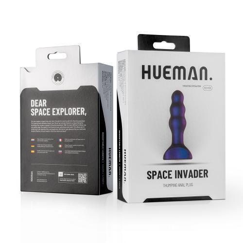 Анальная ёлочка Hueman Space Invader с самопенетрацией, фиолетовый