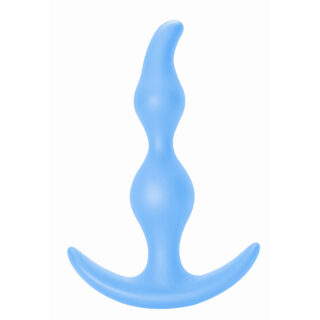 Анальная пробка Lola Toys First Time Bent Anal Plug, голубая