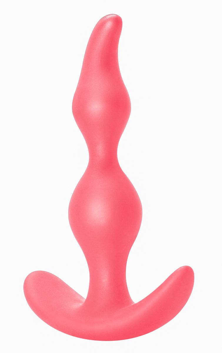 Анальная пробка Lola Toys First Time Bent Anal Plug, розовая