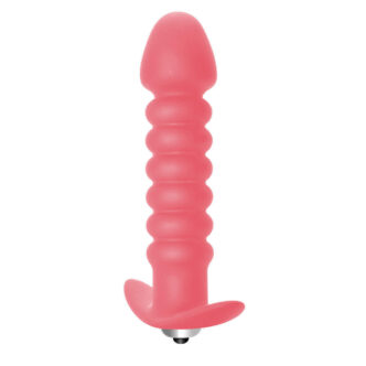 Анальная вибропробка Lola Toys First Time Twisted Anal Plug, розовая